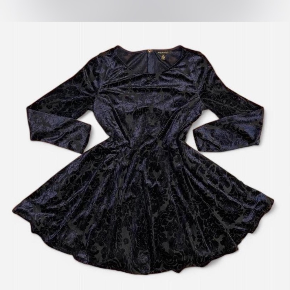 City Triangles Black Fit and Flare Cocktail Dress